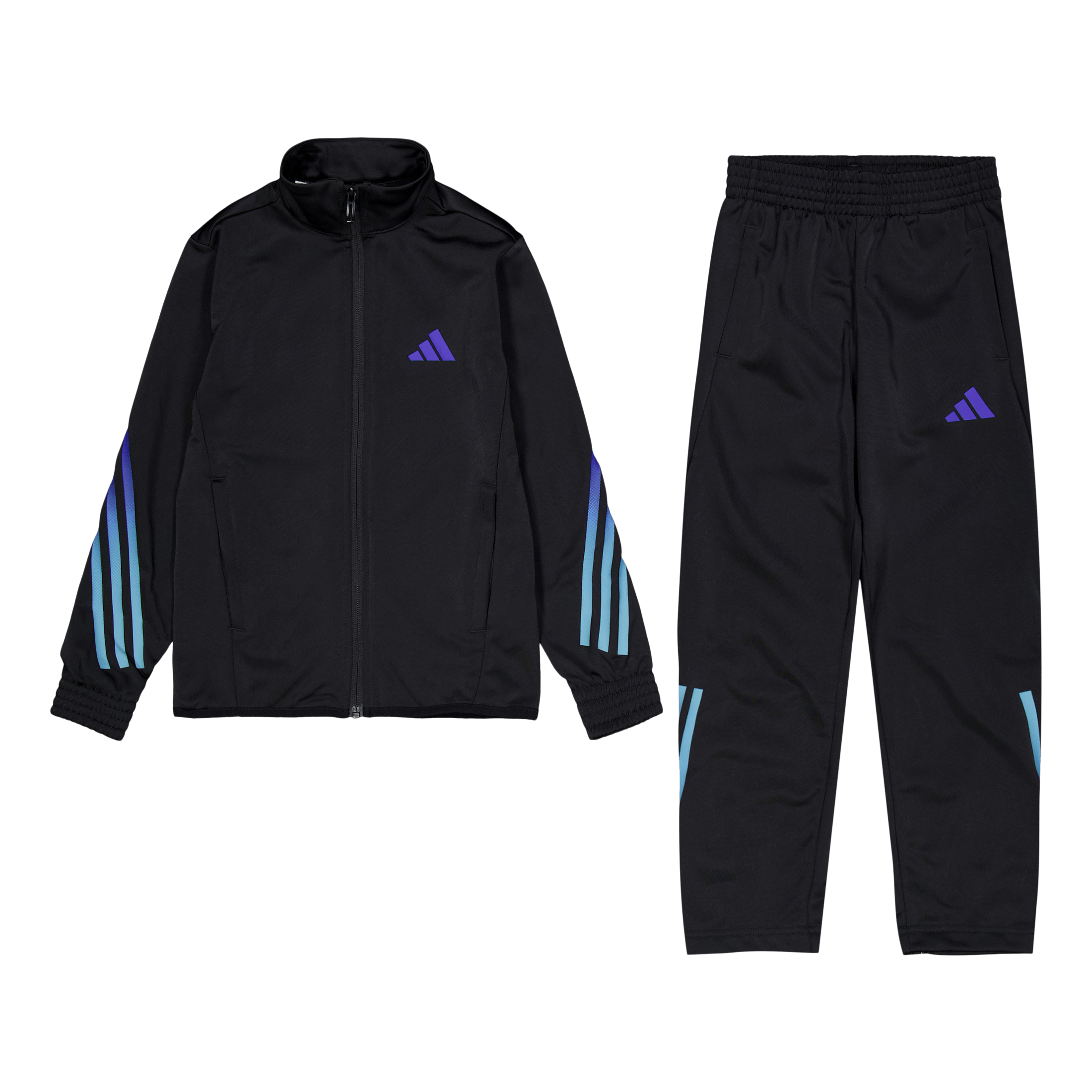 Adidas black stripe tracksuit shop