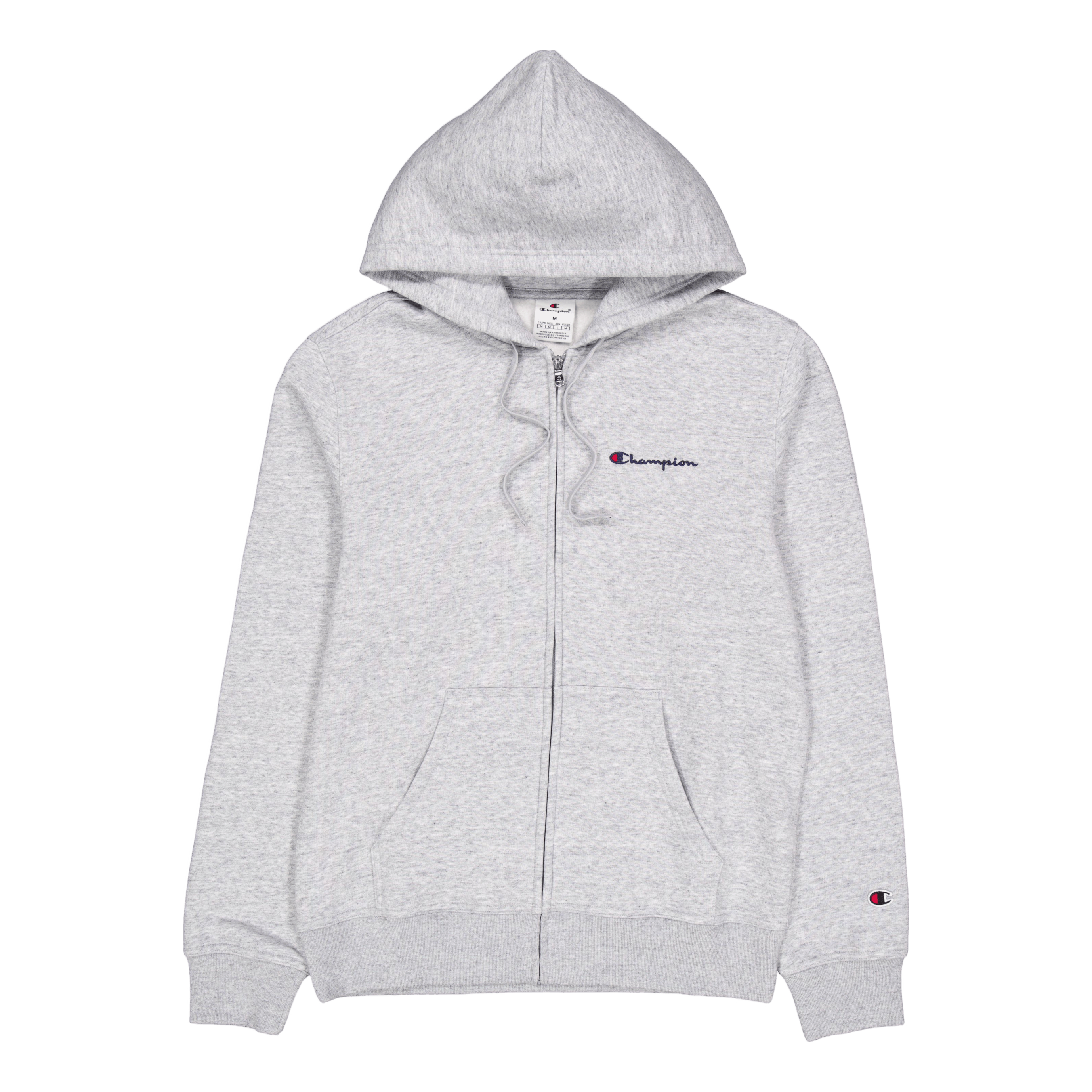 Hooded Full Zip Sweatshirt New Oxford Grey Melange – - Main Image