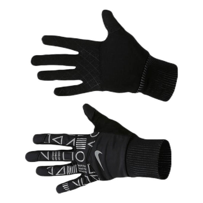 JDI Flash Shield Running Gloves Black/Silver –