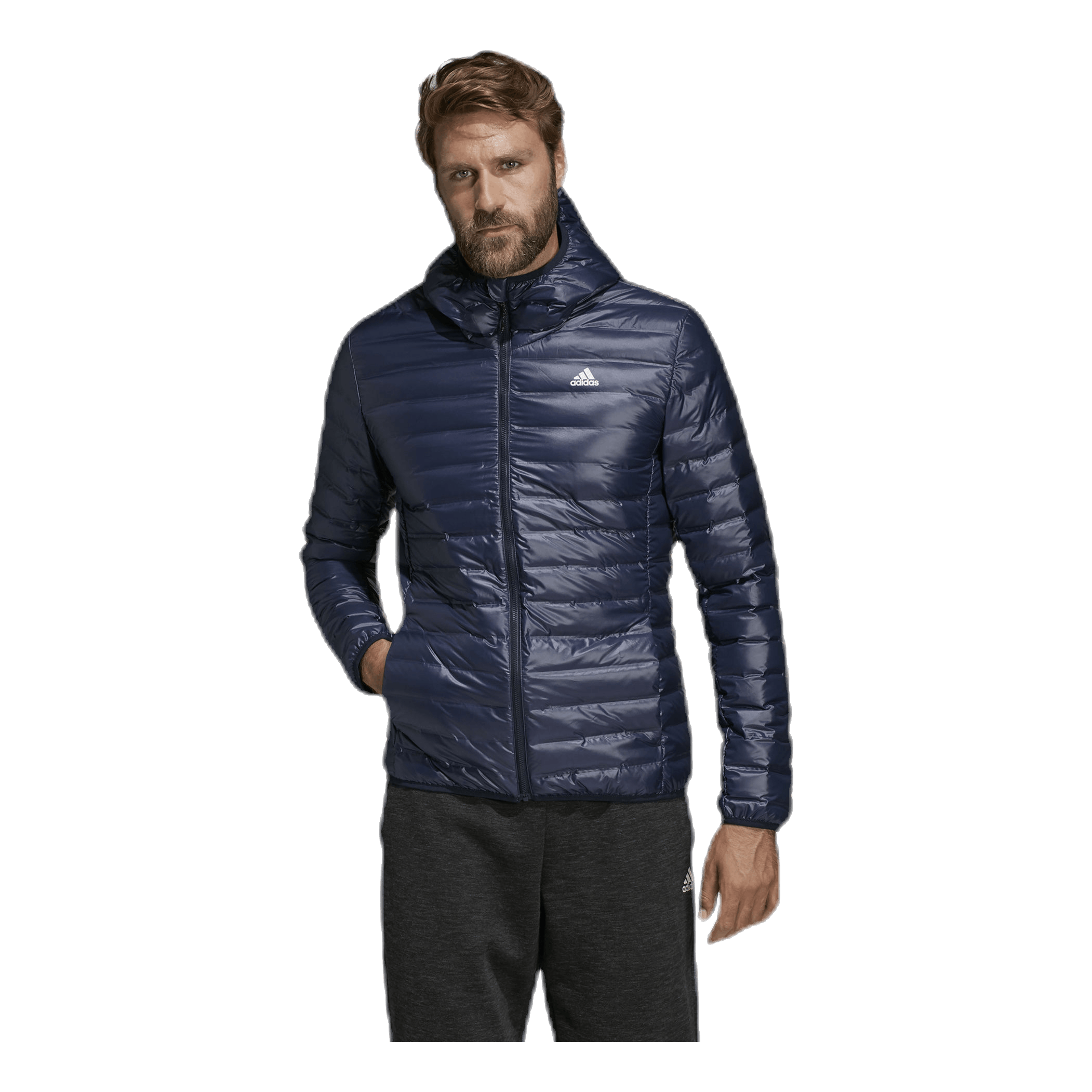 Adidas performance varilite 2025 hooded down jacket