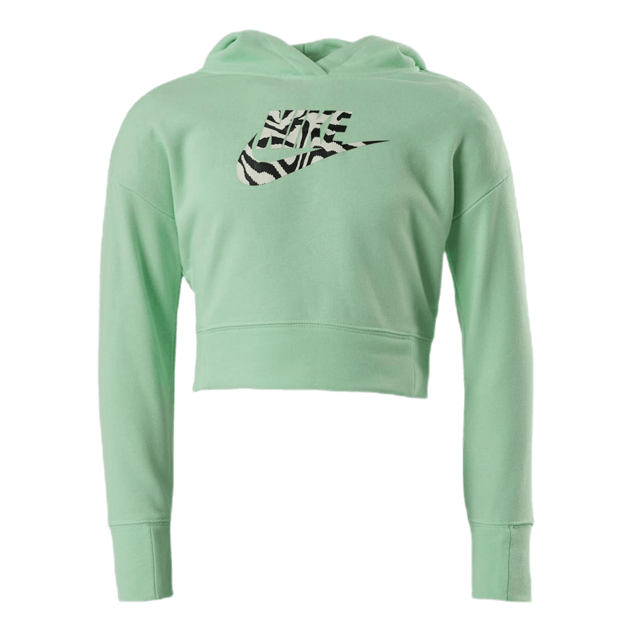 green nike crop hoodie