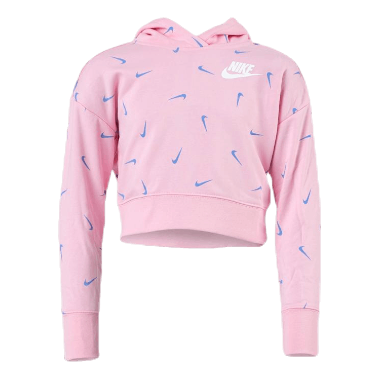 Swooshfetti Crop Hoodie Junior Pink/Blue - Nike – Runforest.com