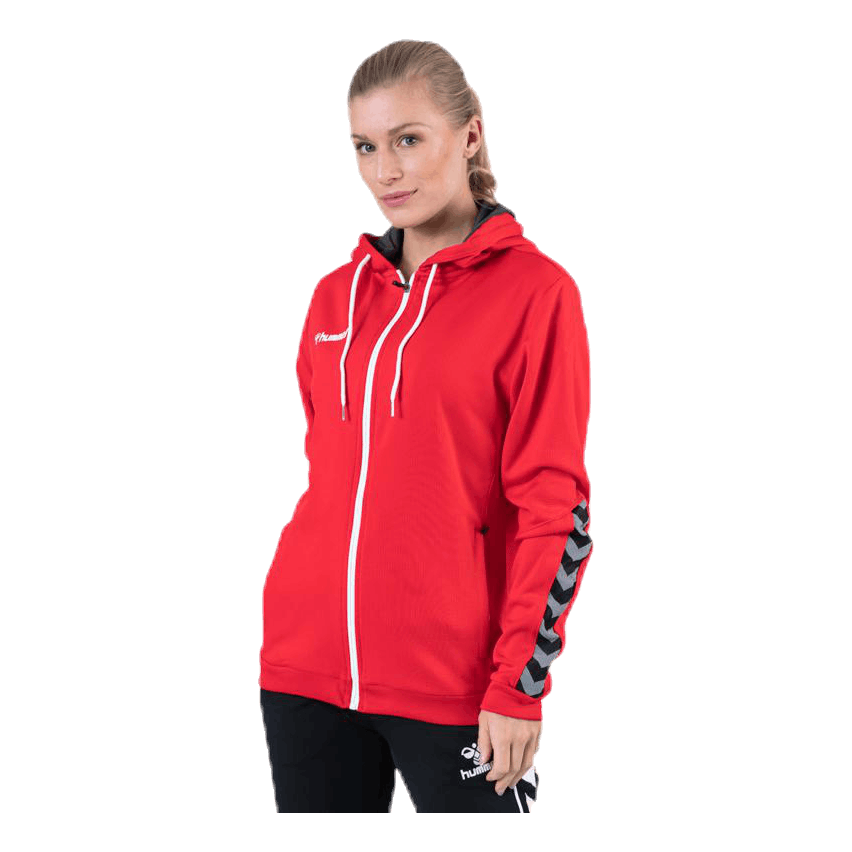 Authentic Poly Zip Hoodie Red Hummel –