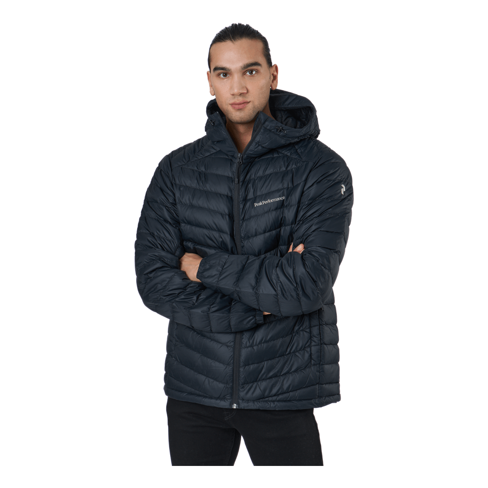 M Frost Down Hood Jacket Black Peak Performance Runforest