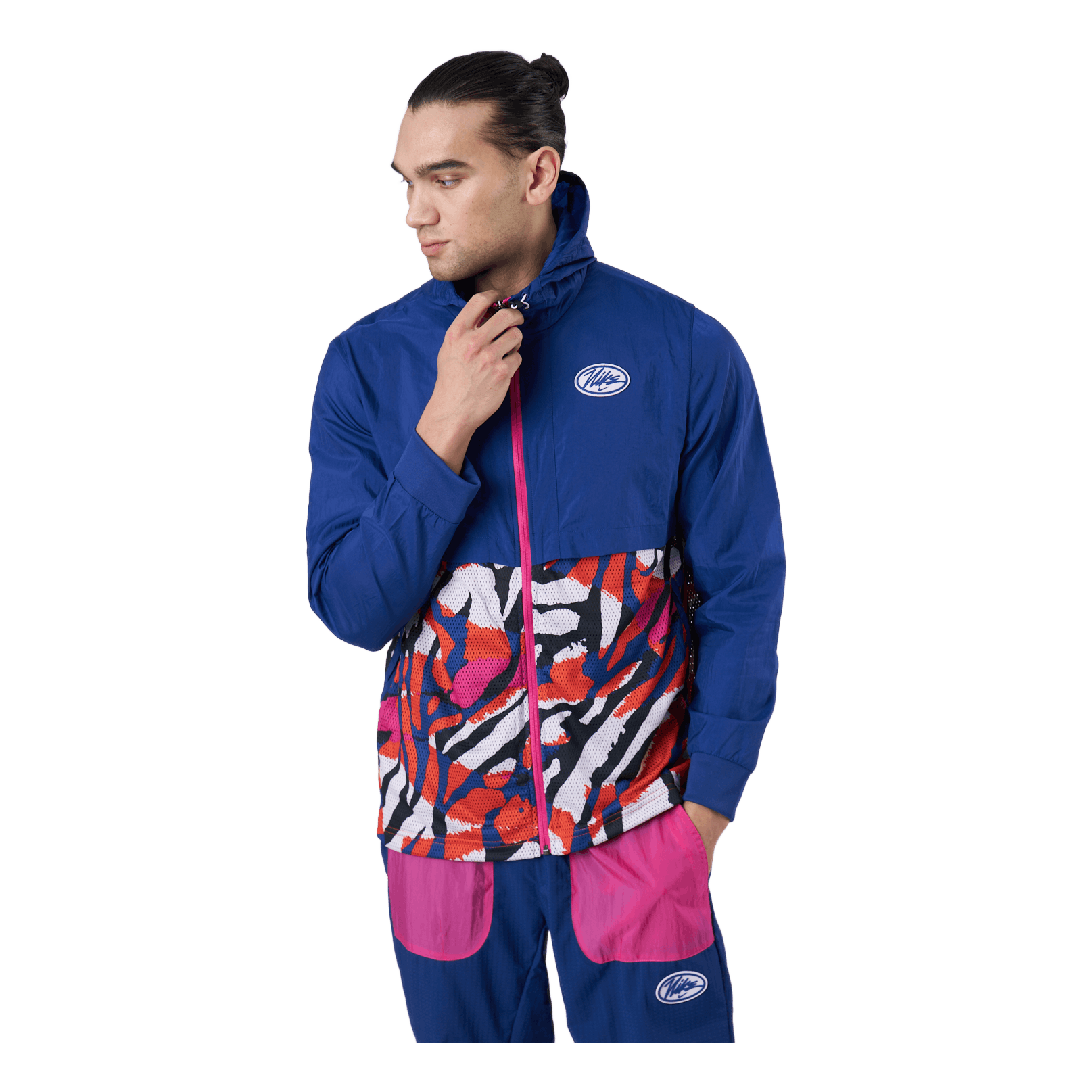 Nike throwback 2025 woven jacket blue