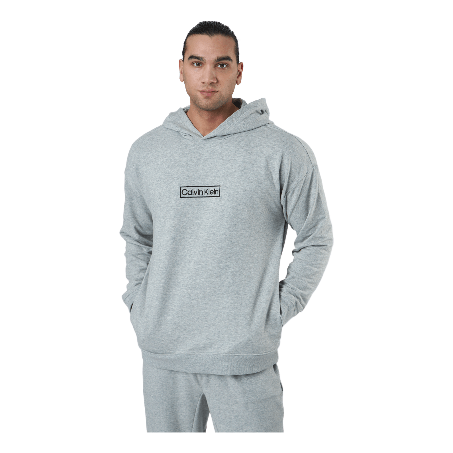 L/s Hoodie Grey Heather Calvin Klein –