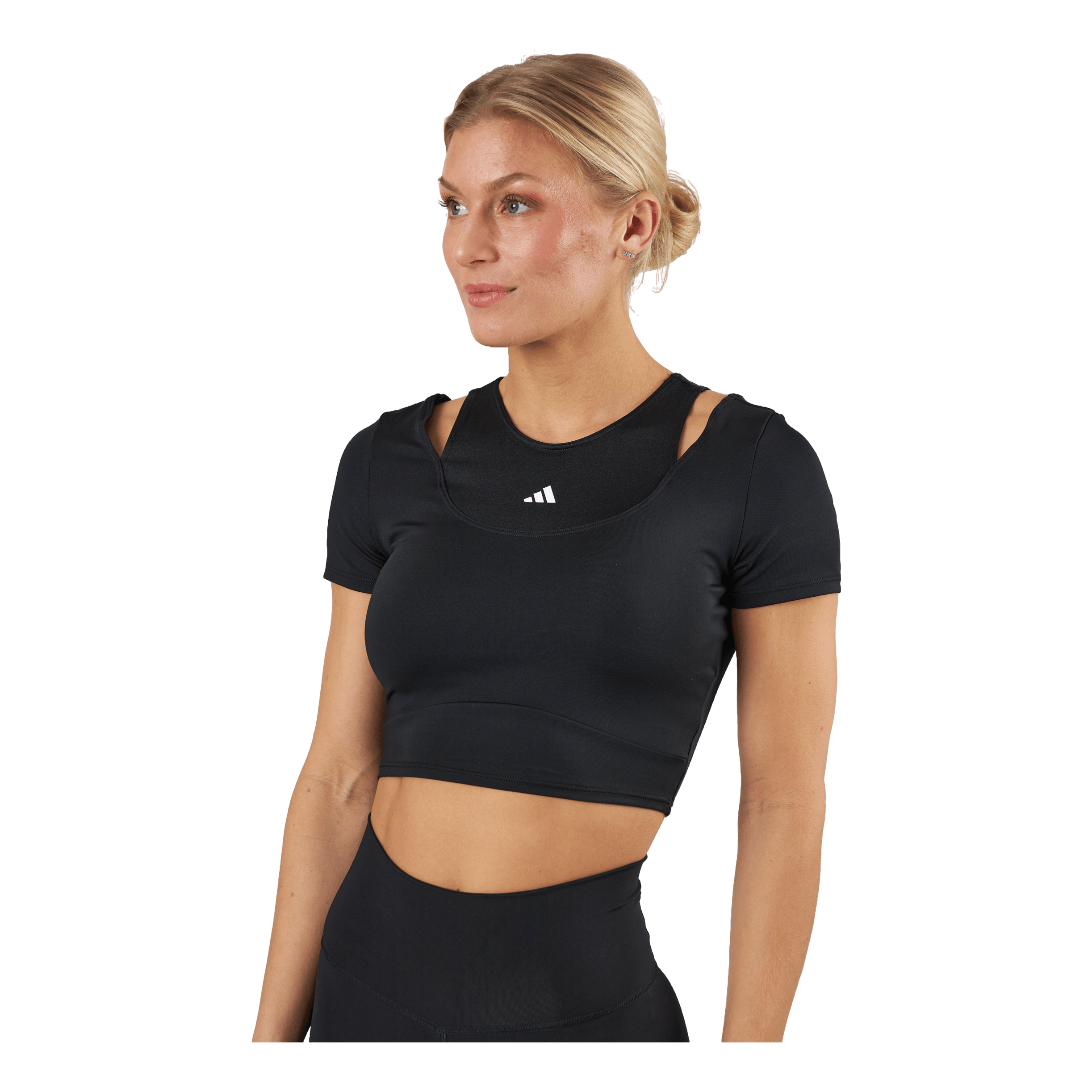HIIT AEROREADY Crop Training T Shirt Black