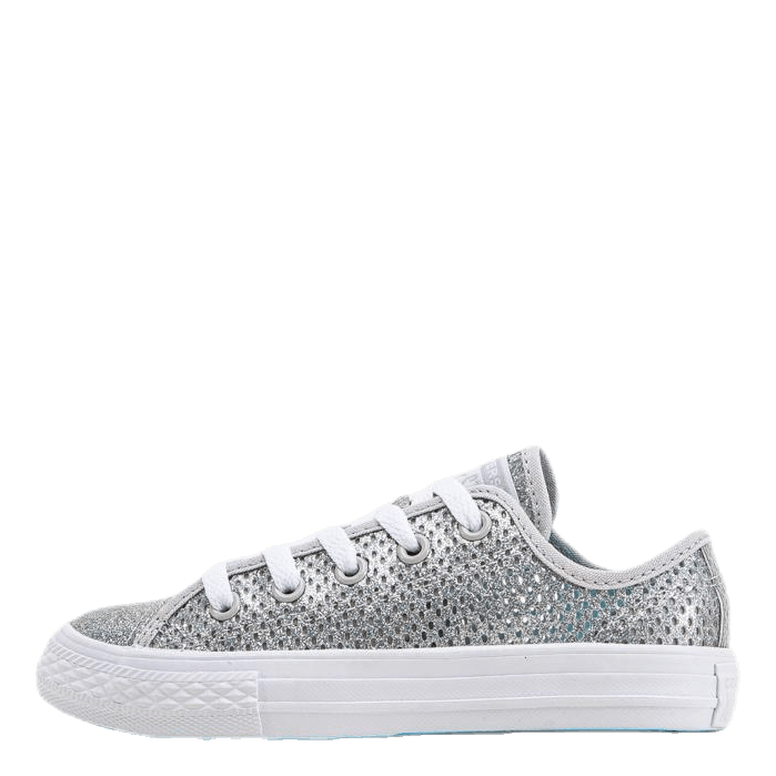 Converse silver womens online glitter ox shoe