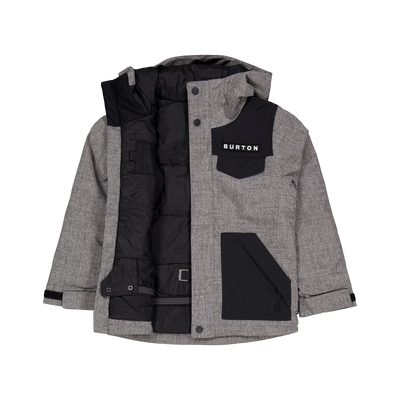 Boys Dugout Jacket Black/Grey