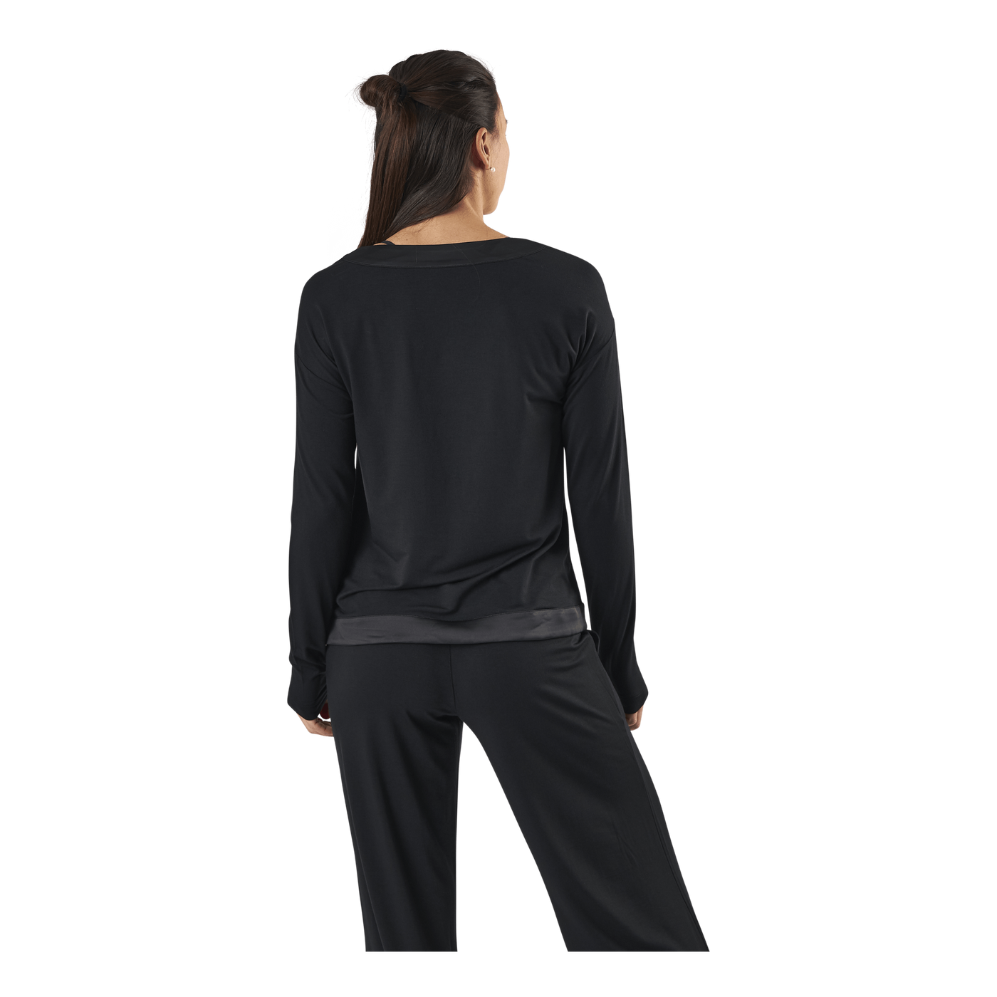 L/S V-Neck Black