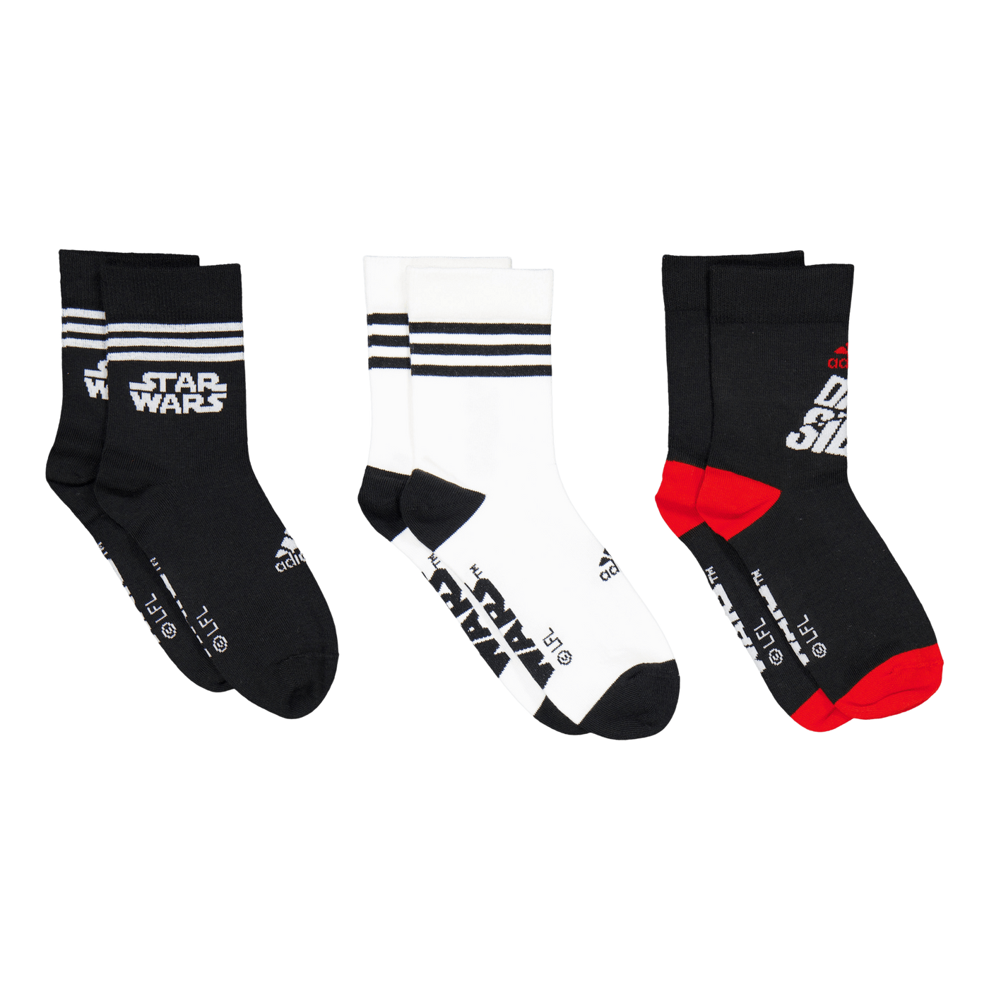 Star Wars Crew Socks 3 Pairs Black