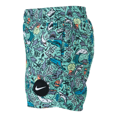 Junior 4" Volley Short AOP Green