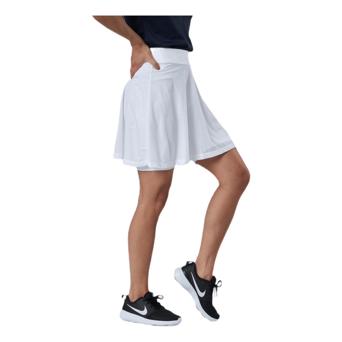 Marcy Mesh Golf Skirt White