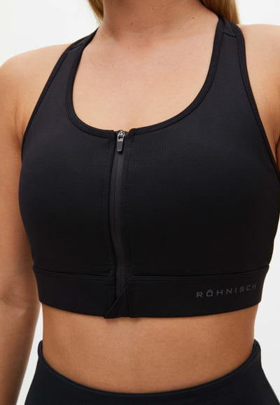 Front Zip Sportsbra Black