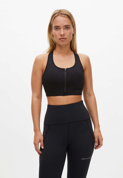 Front Zip Sportsbra Black