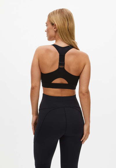 Front Zip Sportsbra Black