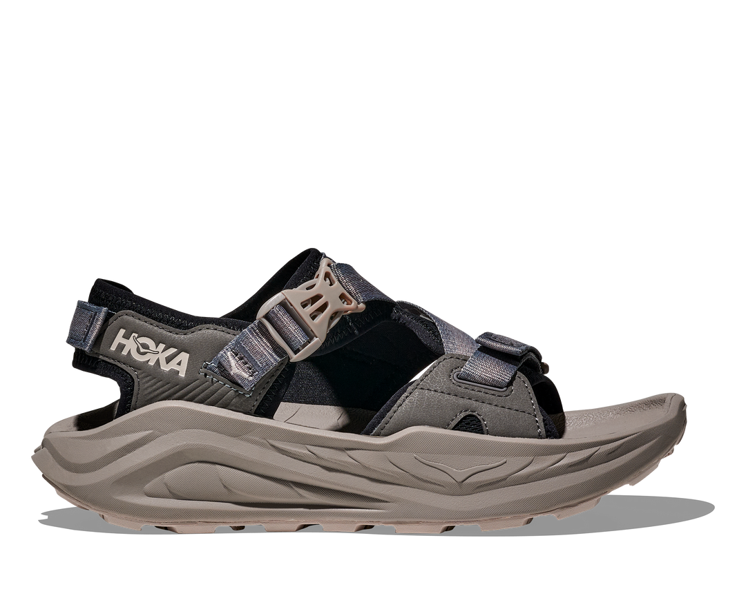 Hoka Infini Hike TC Men in Black / Cement, side view, outer side