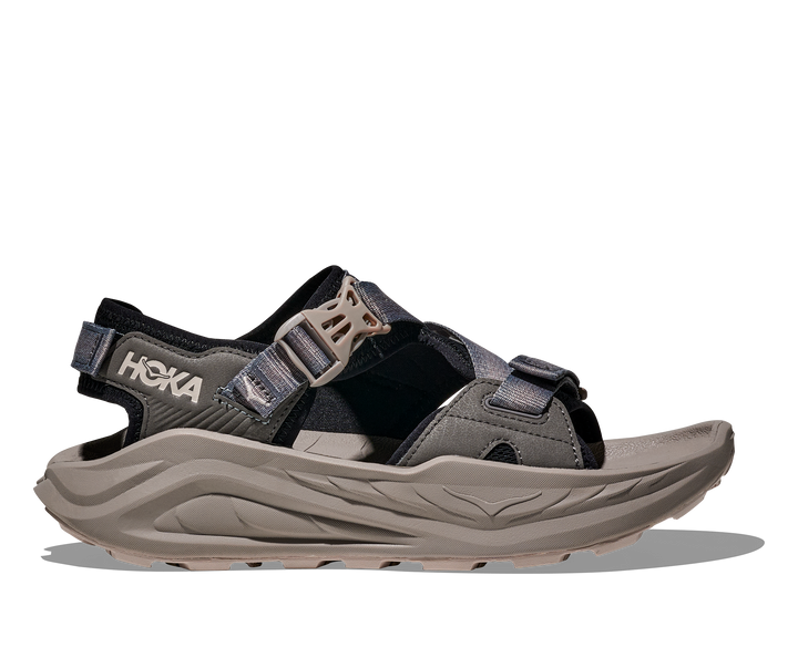 Hoka Infini Hike TC Men in Black / Cement, side view, outer side