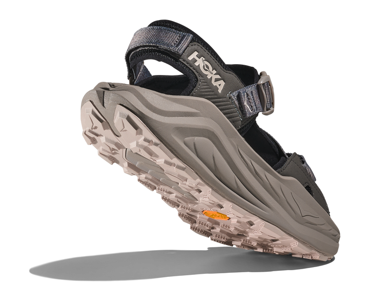Hoka Infini Hike TC Men in Black / Cement, rear angle view