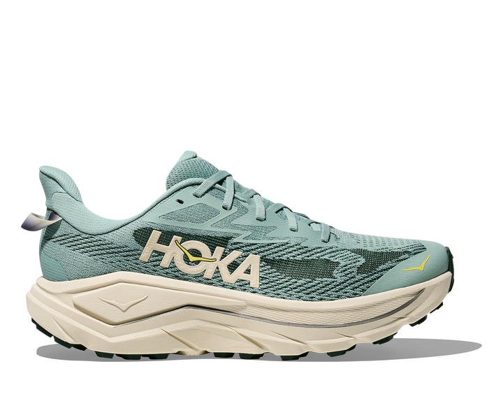 Hoka Challenger 8 Men in Jade / Truffle Salt, side view, outer side