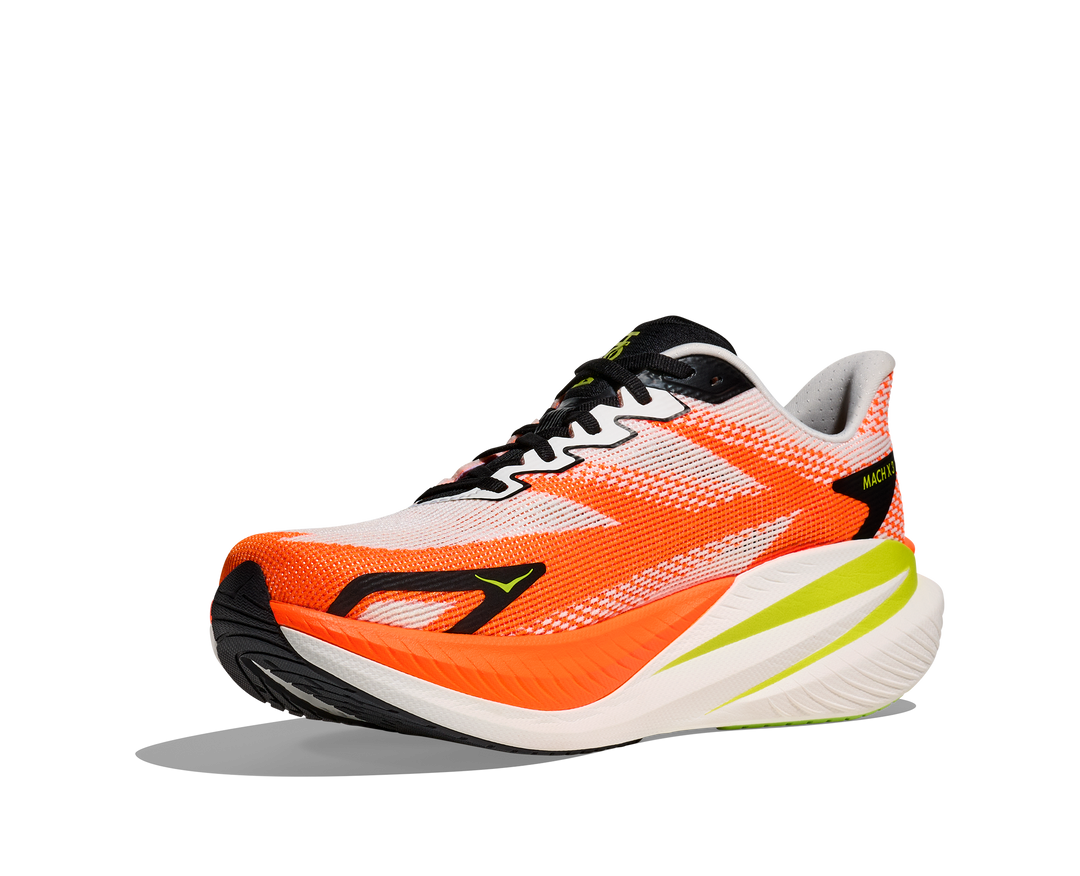 M Mach X 3 White / Neon Tangerine