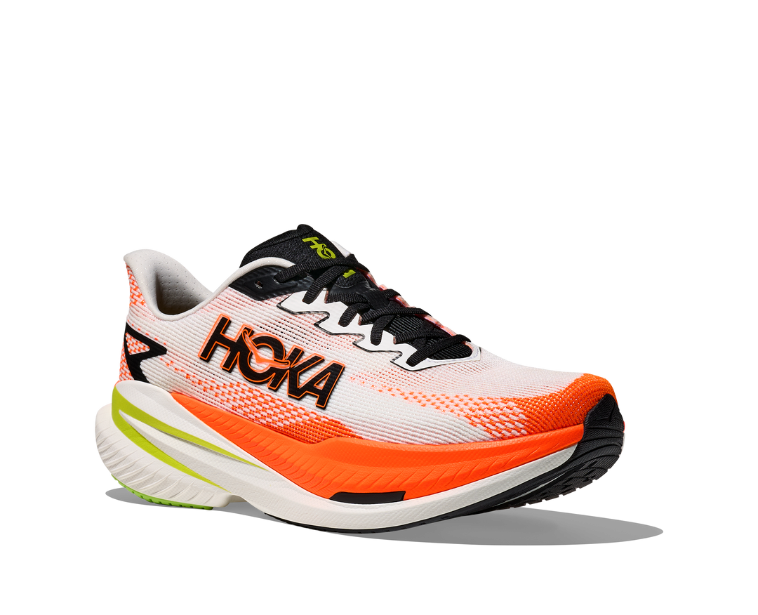 M Mach X 3 White / Neon Tangerine