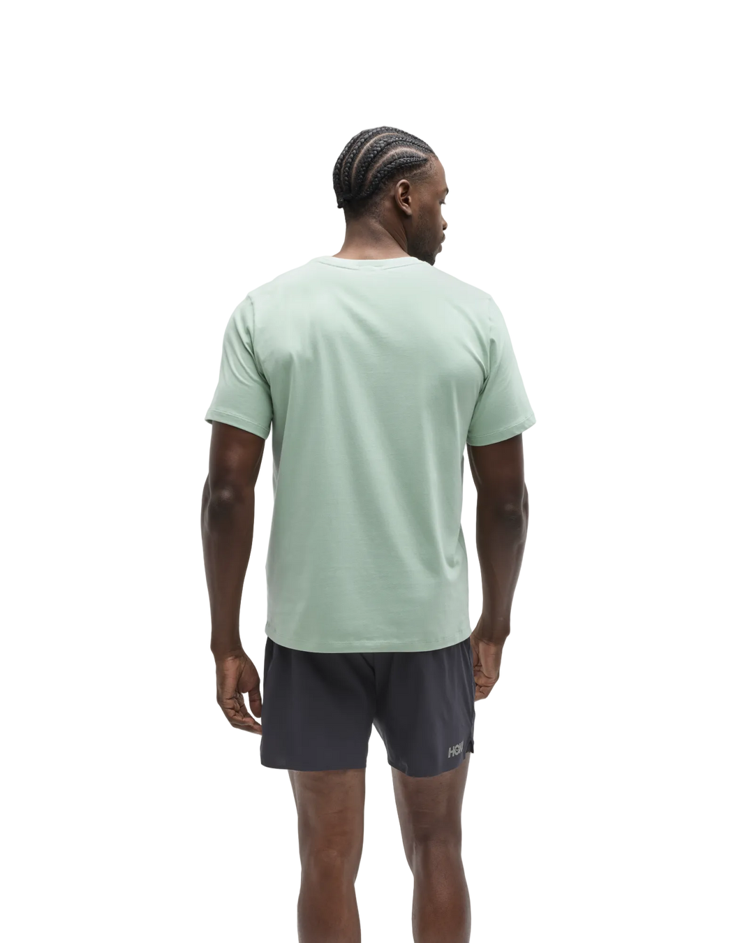 Hoka Core Logo Cotton Short Sleeve Tee Men in Sage, image 2
