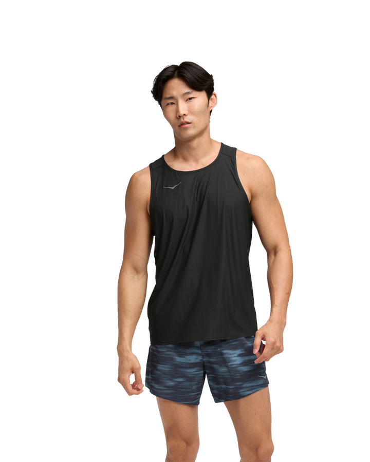 Hoka Airolite Tank 2.0 Men in Black, front view
