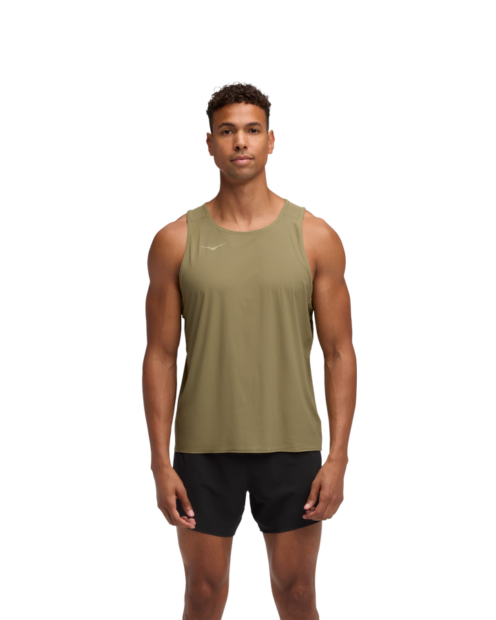 Hoka Airolite Tank 2.0 Men in Wild Mushroom, front view