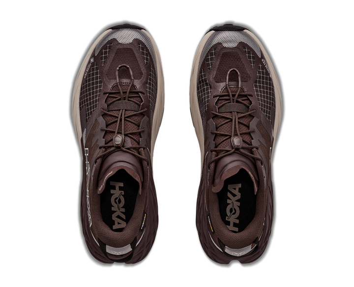 Hoka Speedgoat 7 GTX Men in Spiced Chocolate / River Rock, pair, top view