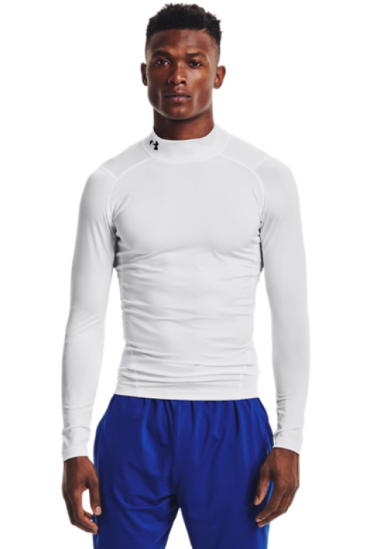 Ua Hg Armour Comp Mock Ls White