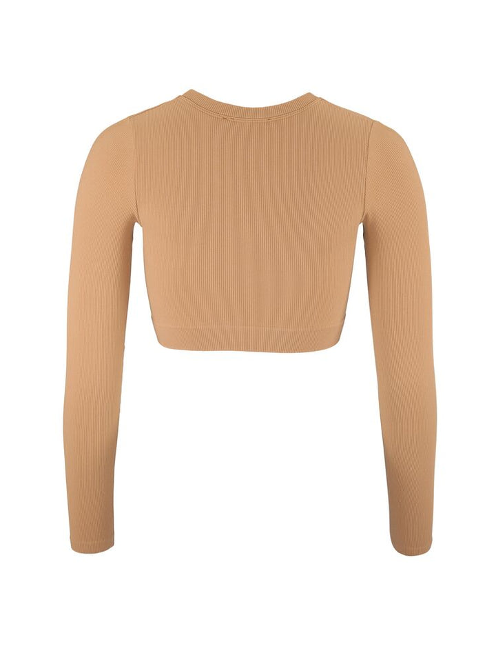 Collective Rib Cropped Ls Top