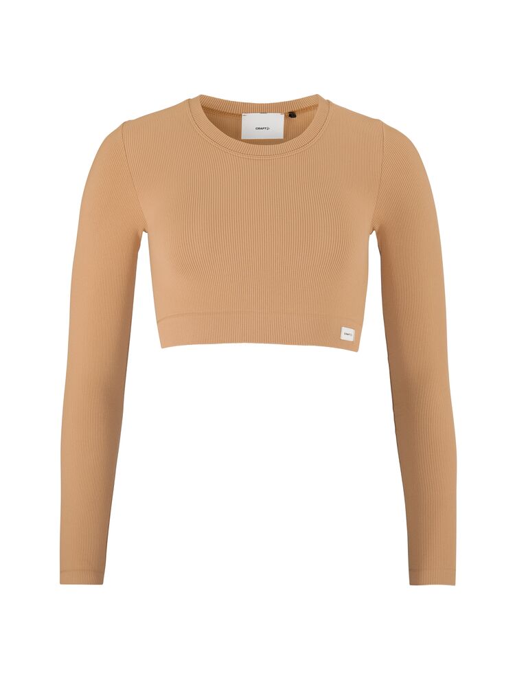 Collective Rib Cropped Ls Top