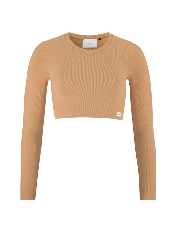 Collective Rib Cropped Ls Top