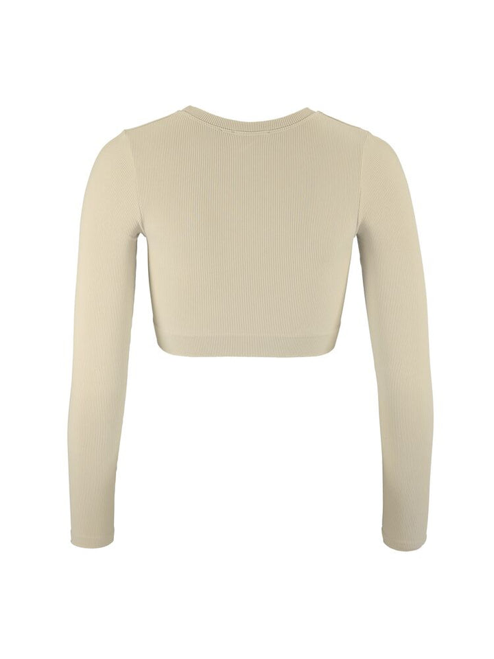 Collective Rib Cropped Ls Top