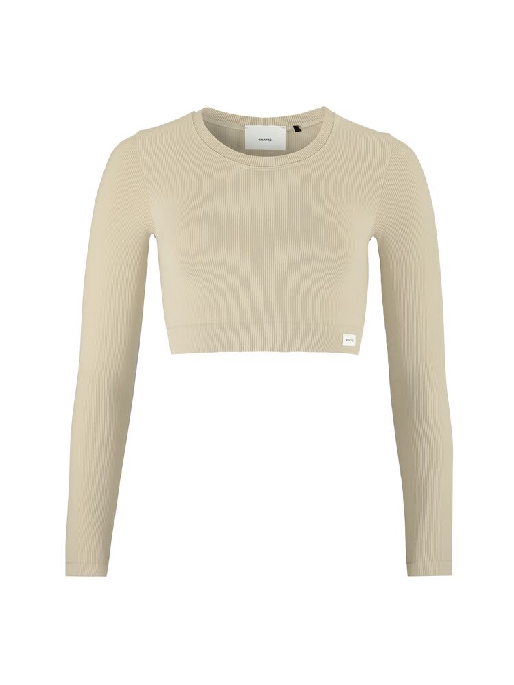 Collective Rib Cropped Ls Top