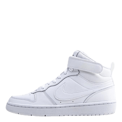 Court Borough Mid 2 Big Kids' Shoes WHITE/WHITE-WHITE