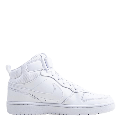 Court Borough Mid 2 Big Kids' Shoes WHITE/WHITE-WHITE