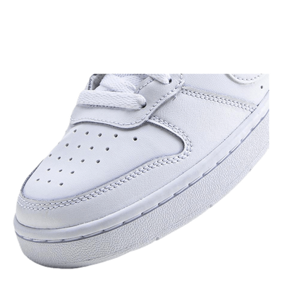 Court Borough Mid 2 Big Kids' Shoes WHITE/WHITE-WHITE