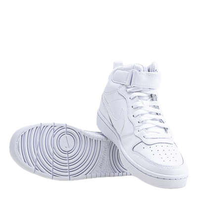 Court Borough Mid 2 Big Kids' Shoes WHITE/WHITE-WHITE