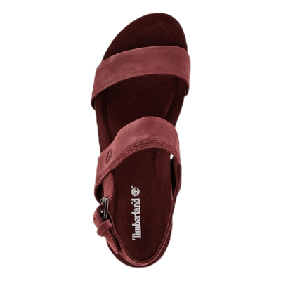 Malibu Waves 2 Band Sandal Red