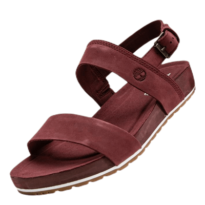 Malibu Waves 2 Band Sandal Red