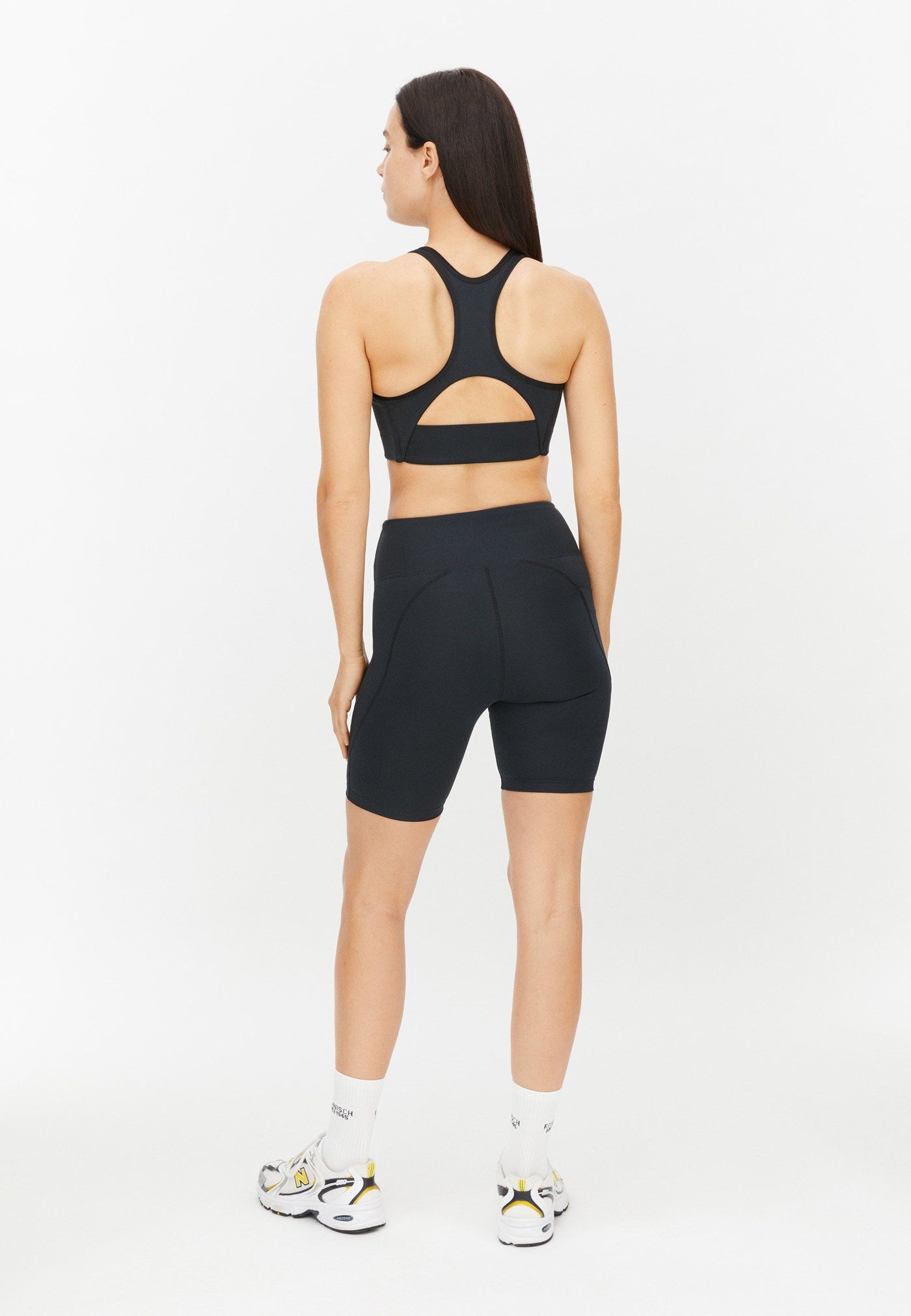 Flattering High Waist Bike Tig Black