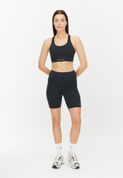 Flattering High Waist Bike Tig Black