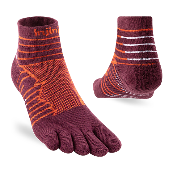 Injinji Ultra Run Mini-Crew Mahogny