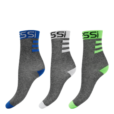 3-Pack Messi 3 Stripe Kids Grey
