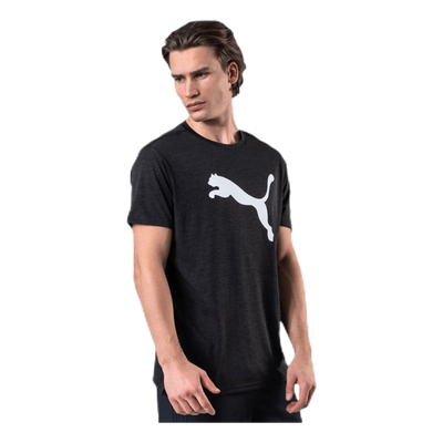 Heather Cat Tee Black