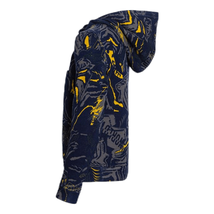 Alpha AOP Hoody Jr Blue