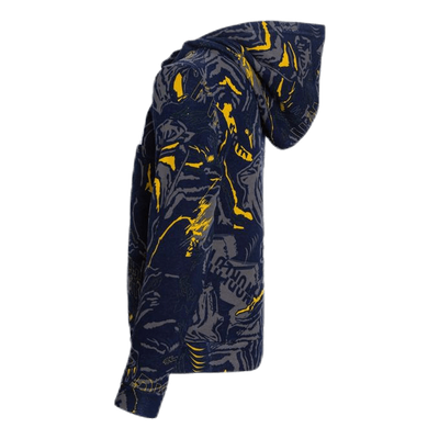 Alpha AOP Hoody Jr Blue