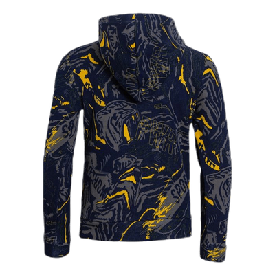 Alpha AOP Hoody Jr Blue